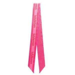 Lululemon Satin Skinny Scarf Fluor Pink / Pink Paradise / Lulu Red